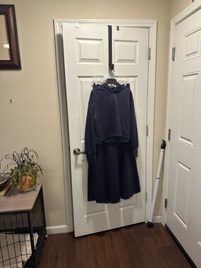 Fashion Nova Navy Hoodie and Maxi Skirt Set